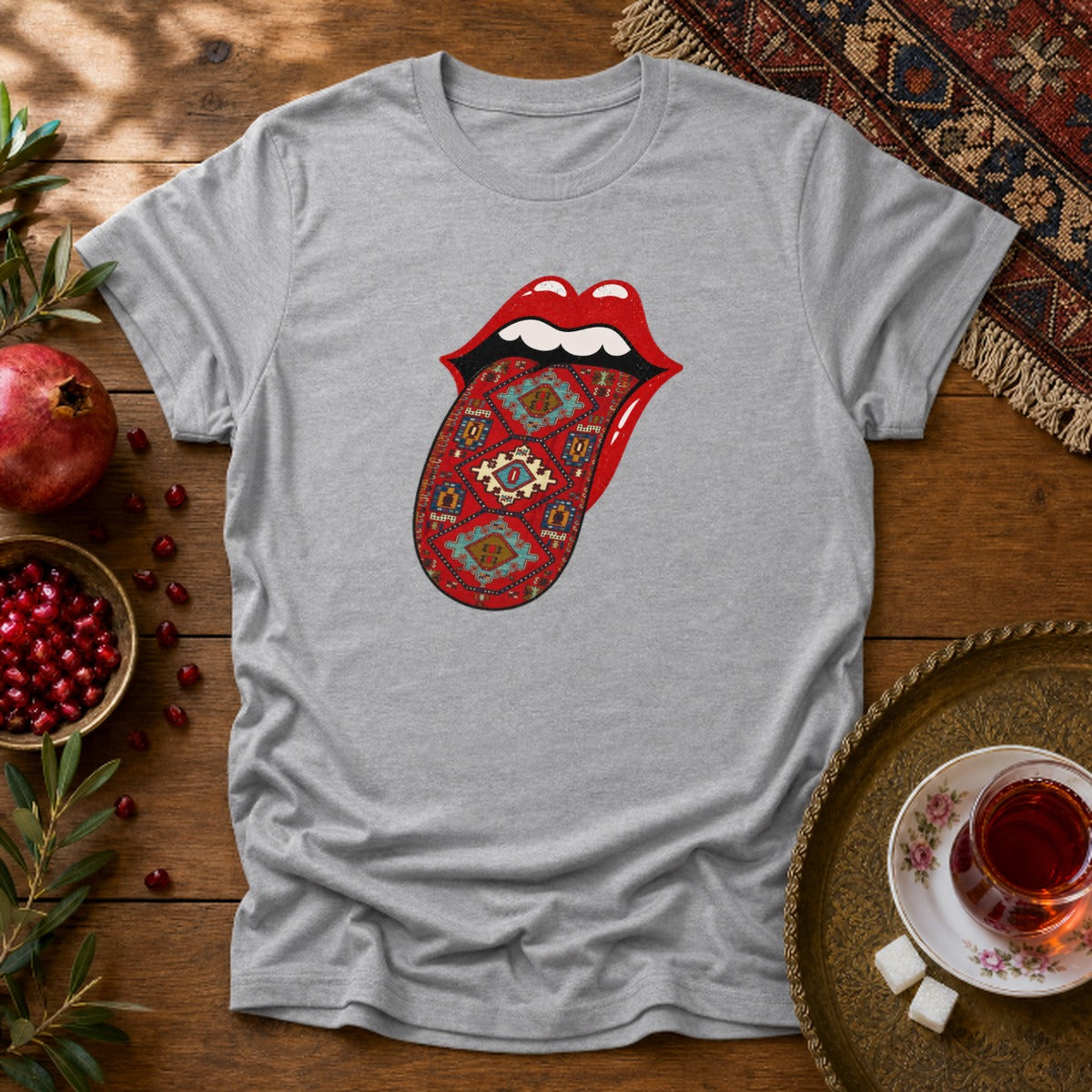 Hot Lips Unisex T-Shirt - Sport Grey