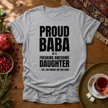 Proud Baba of a Daughter Unisex T-Shirt - Sport Grey