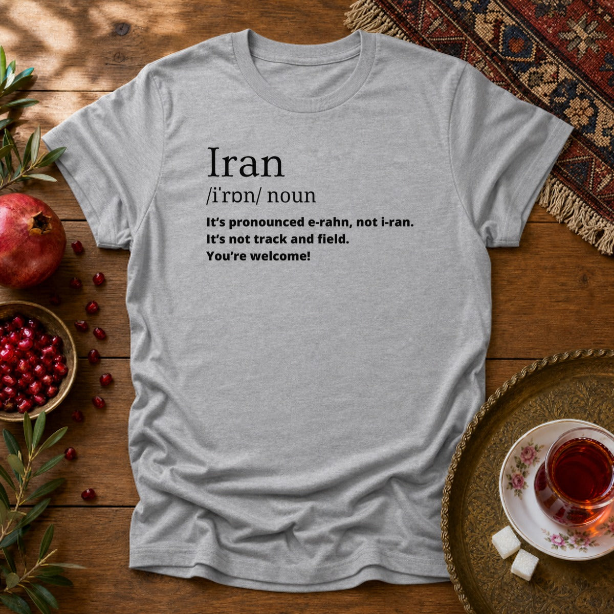 Iran Pronunciation Unisex T-Shirt - Sport Grey