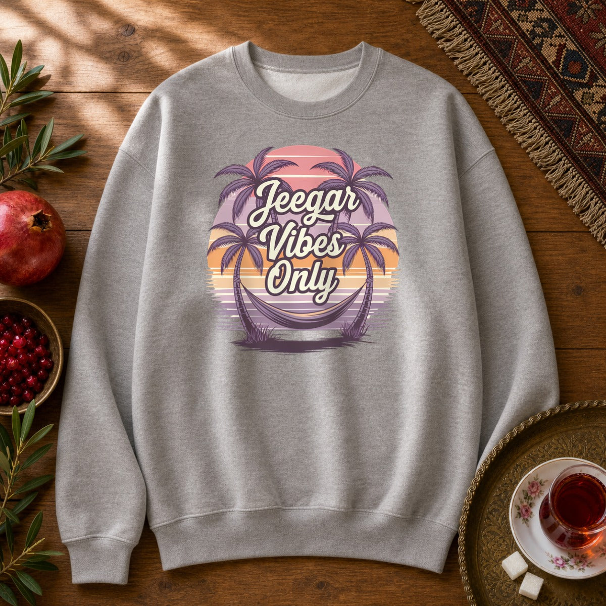 Jeegar Vibes Only Sweatshirt - Sport Grey