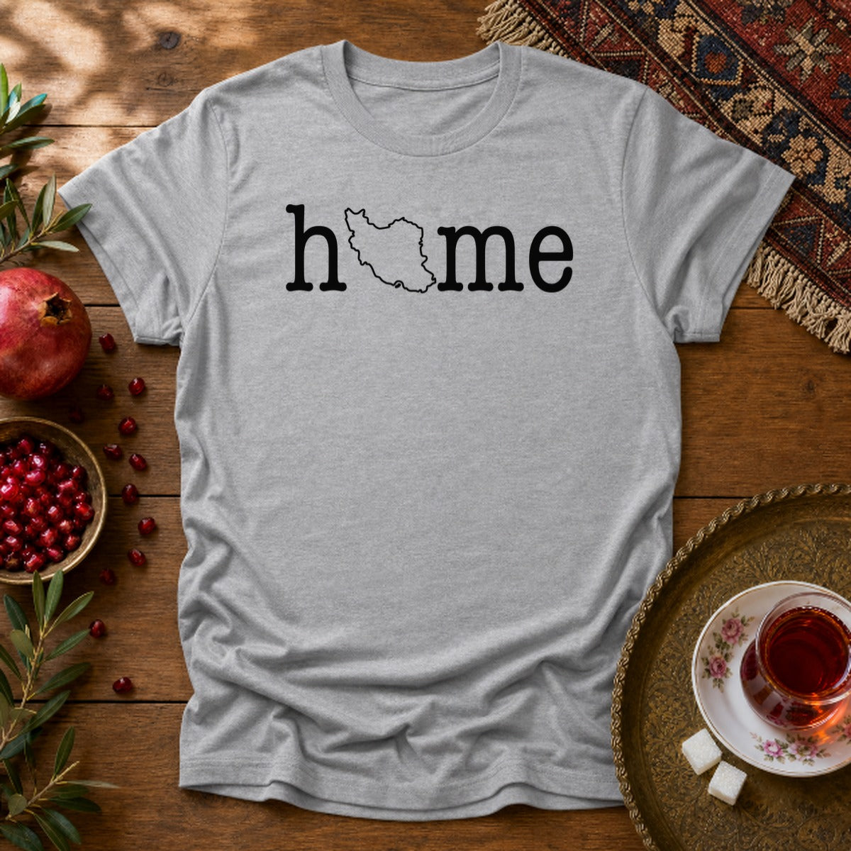 Iran Home Map Unisex T-Shirt - Sport Grey