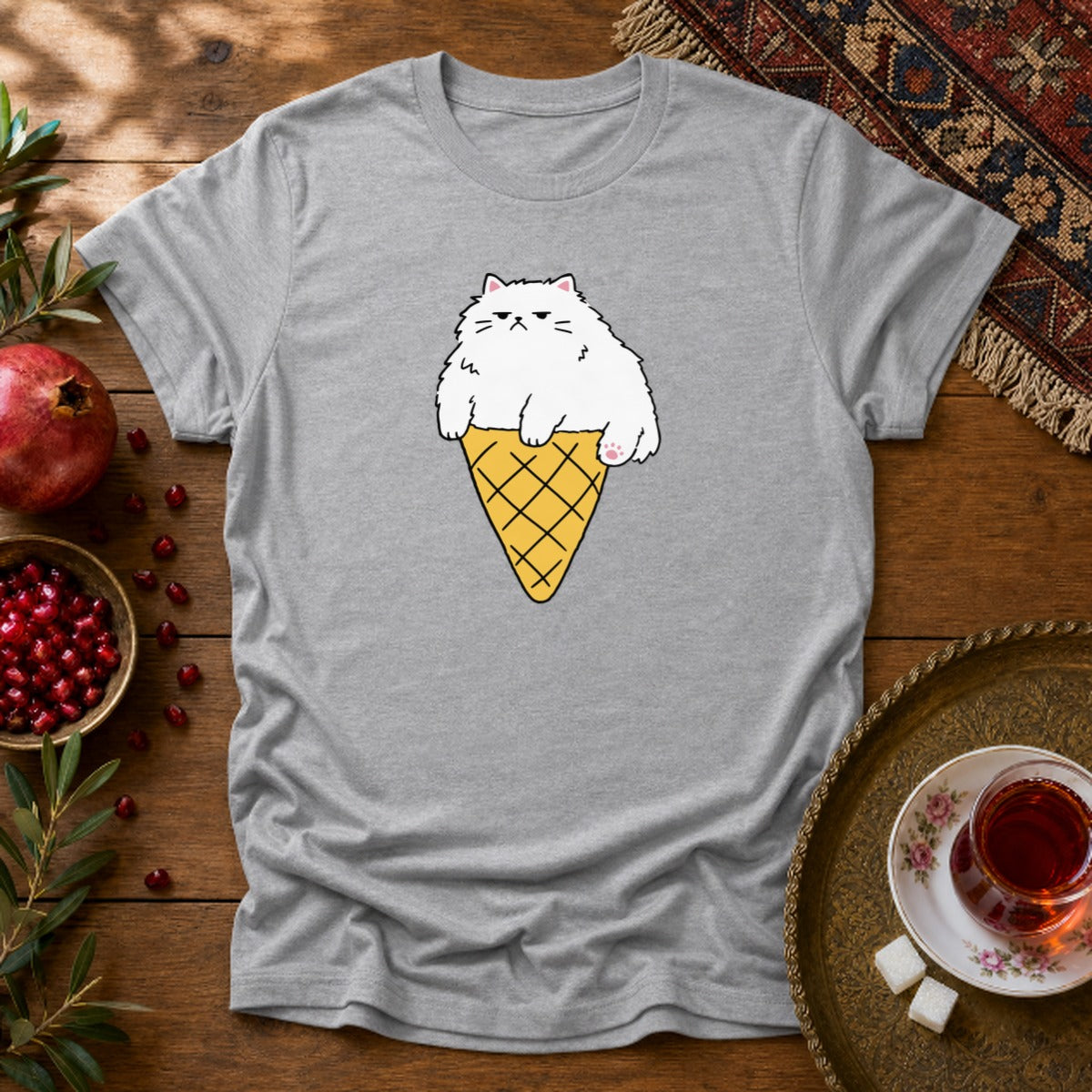 Persian Ice Cream Cone Unisex T-Shirt - Sport Grey