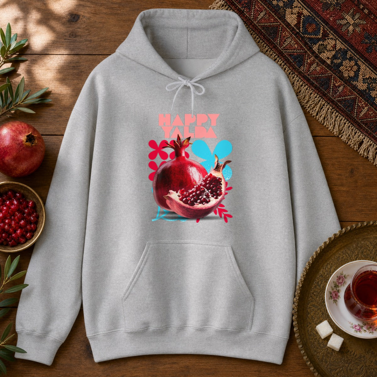 Happy Yalda Hoodie - Sport Grey
