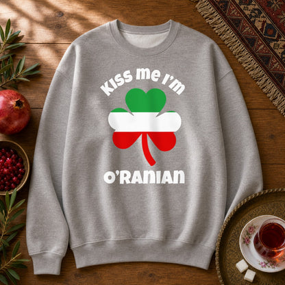 Kiss Me I'm O'Ranian Sweatshirt - Sport Grey