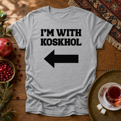 I'm with Koskhol - Right Unisex T-Shirt - Sport Grey