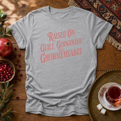 Guilt, Googoosh & Ghormehsabzi Unisex T-Shirt - Sport Grey