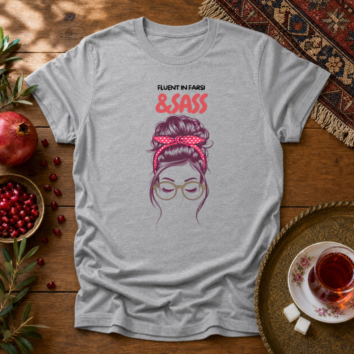 Fluent in Farsi & Sass Unisex T-Shirt - Sport Grey