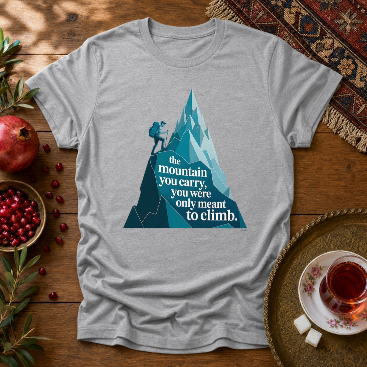 Rumi Mountain Unisex T-Shirt - Sport Grey