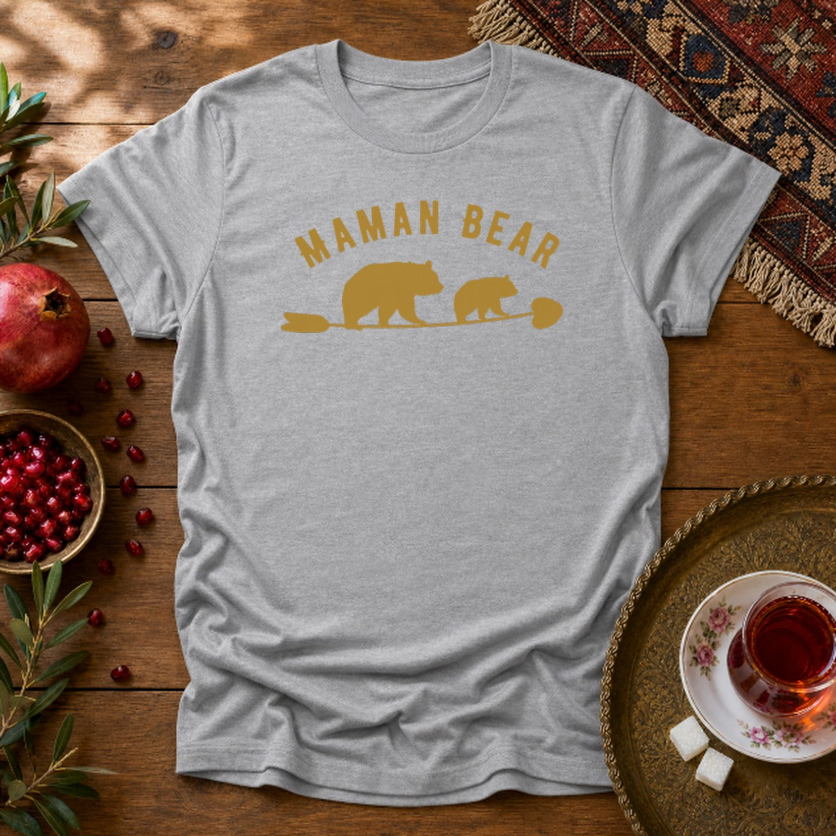 Maman Bear Unisex T-Shirt - Sport Grey