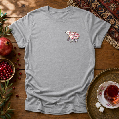 Maman Bear Floral Unisex T-Shirt - Sport Grey