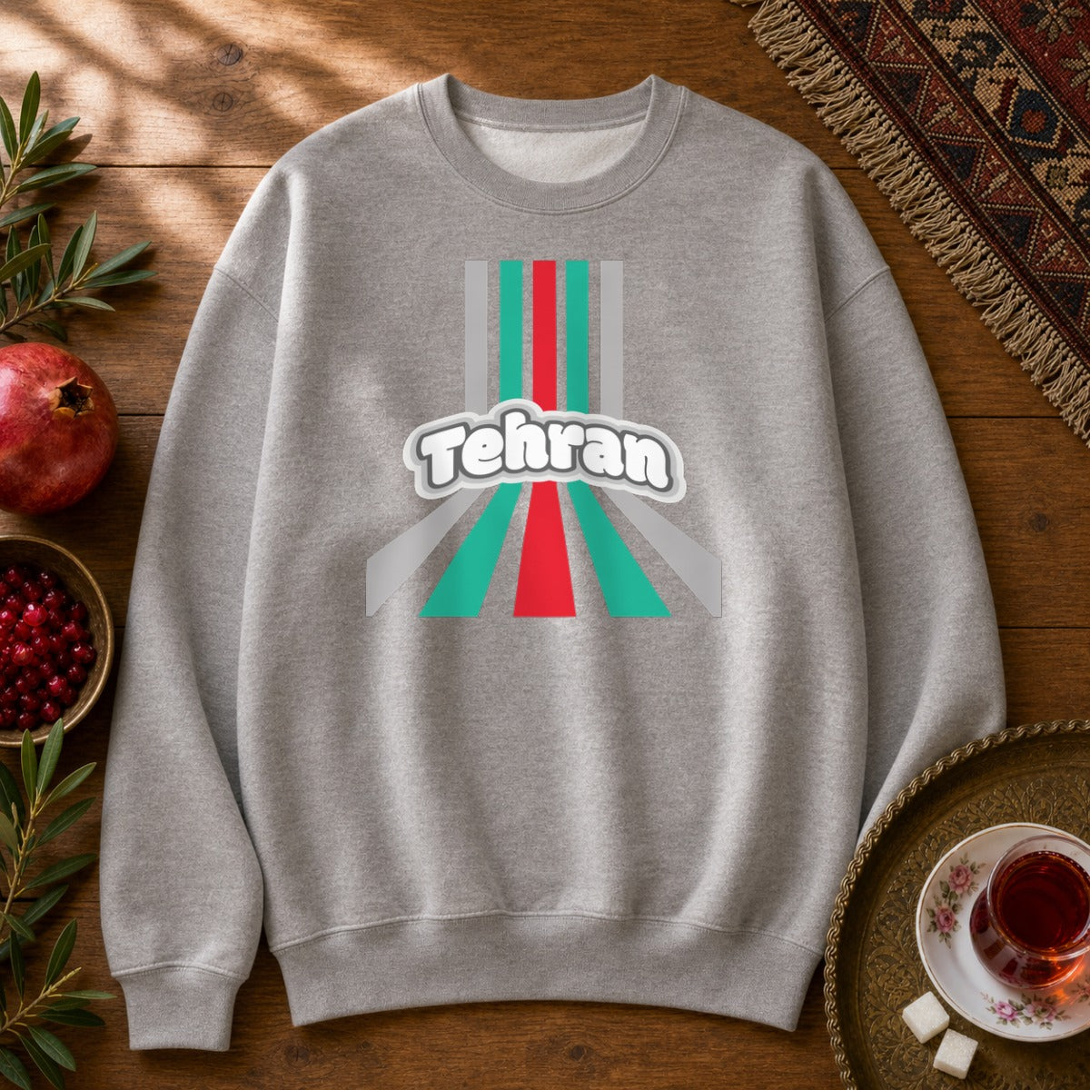 Retro Tehran Sweatshirt - Sport Grey