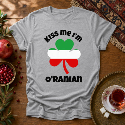 Kiss Me I'm O'Ranian Unisex T-Shirt - Sport Grey
