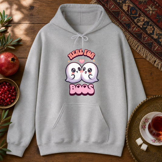 Here for Boos Hoodie - Sport Grey