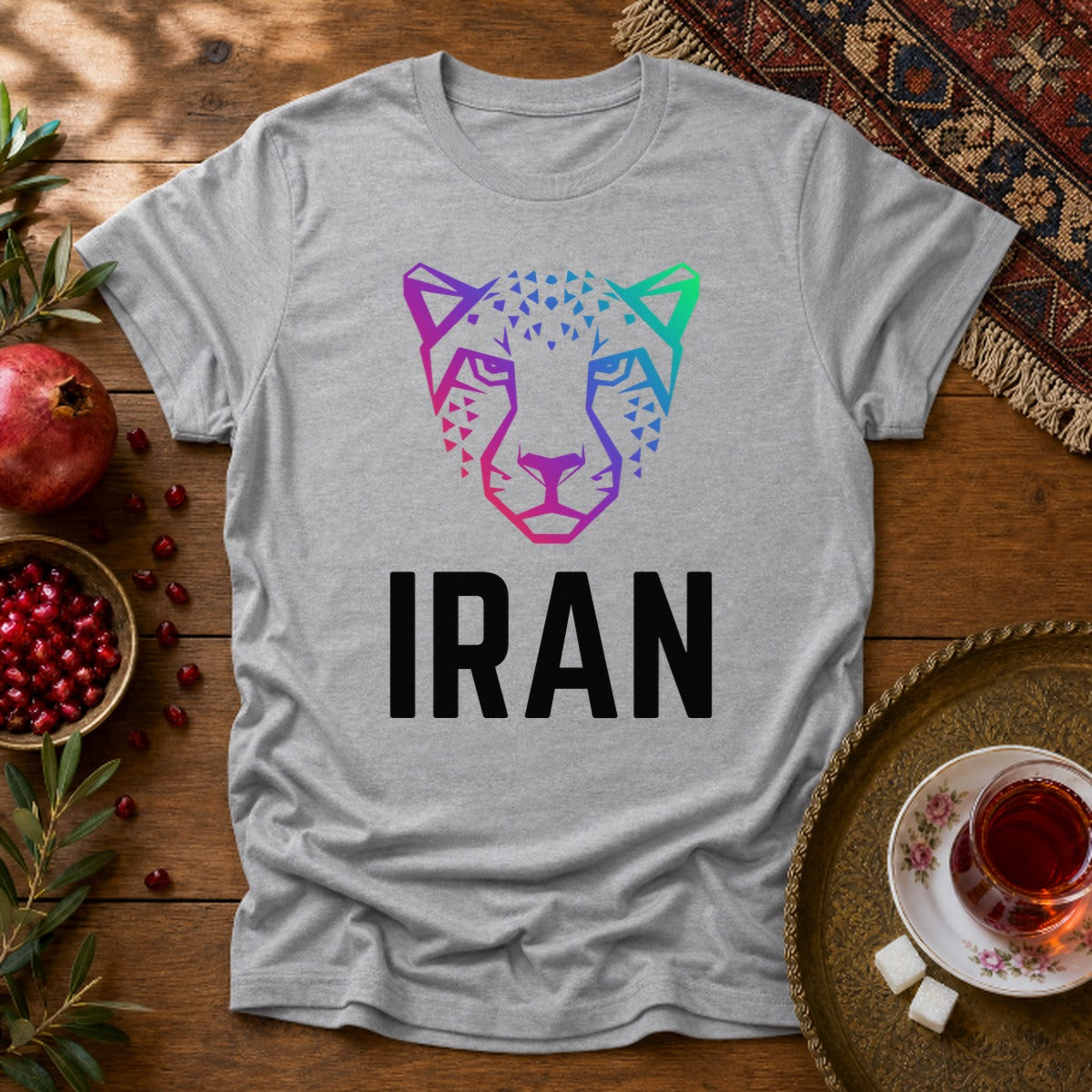 Persian Cheetah Unisex T-Shirt - Sport Grey