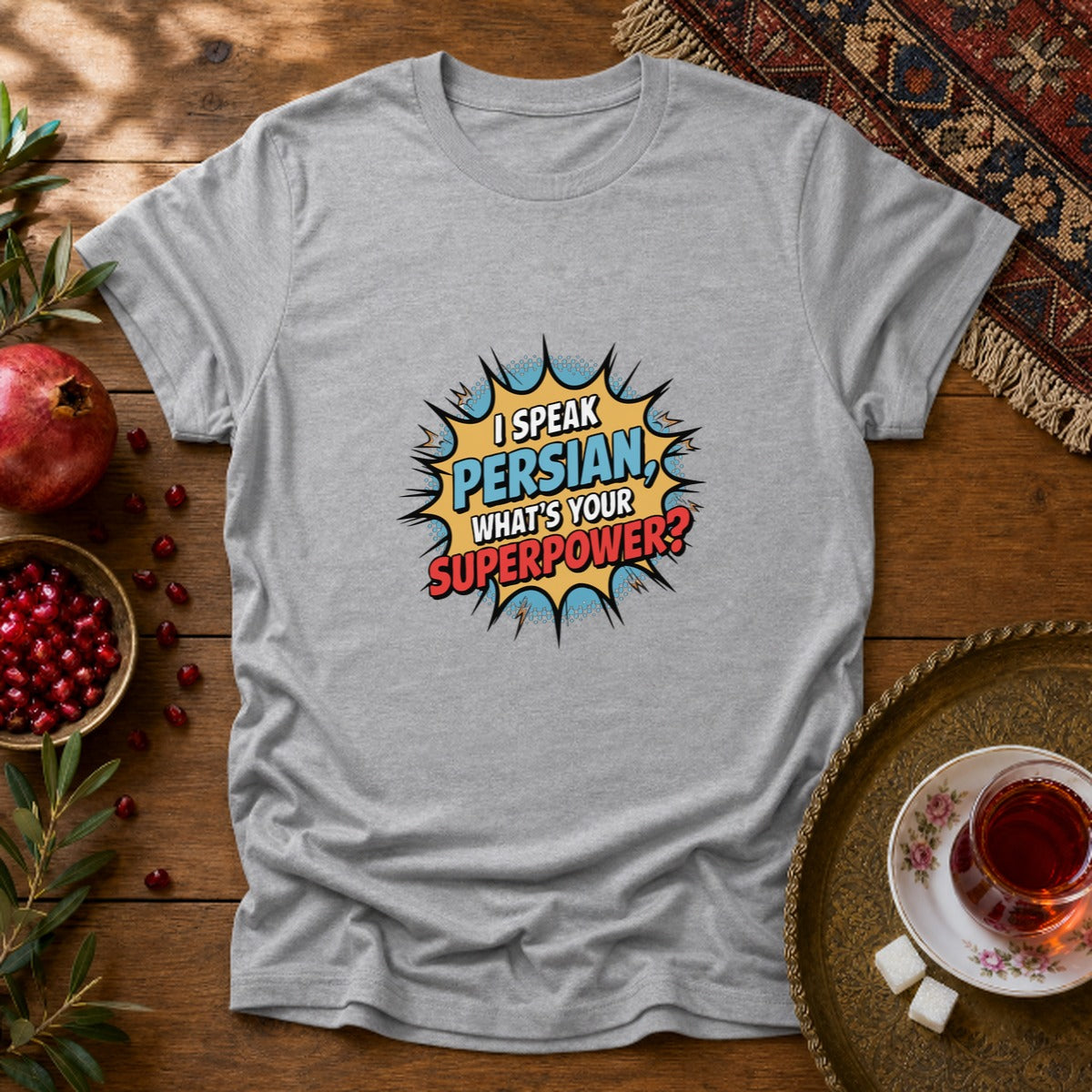 Persian Superpower Unisex T-Shirt - Sport Grey