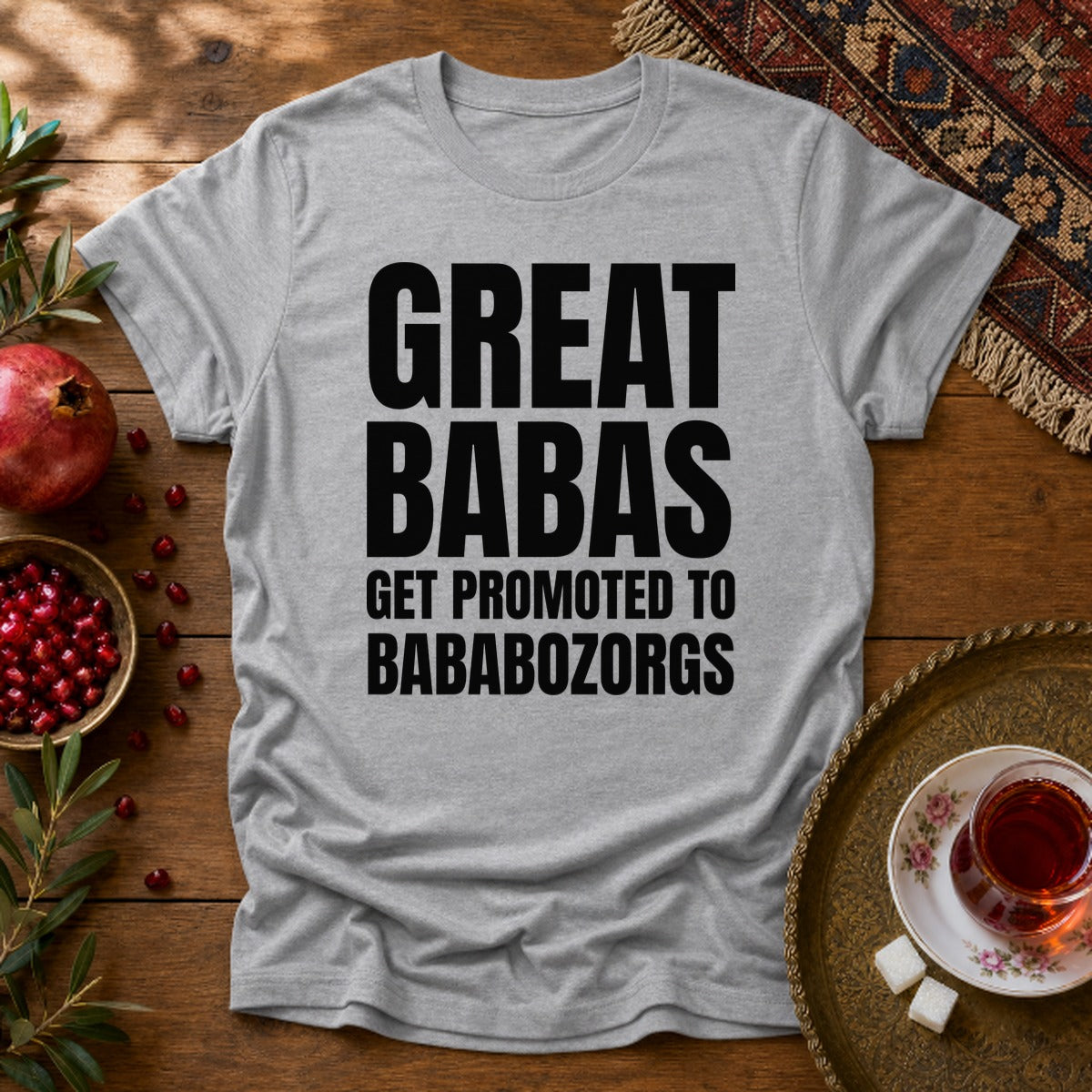 Great Babas Get Promoted to Bababozorgs Unisex T-Shirt - Sport Grey