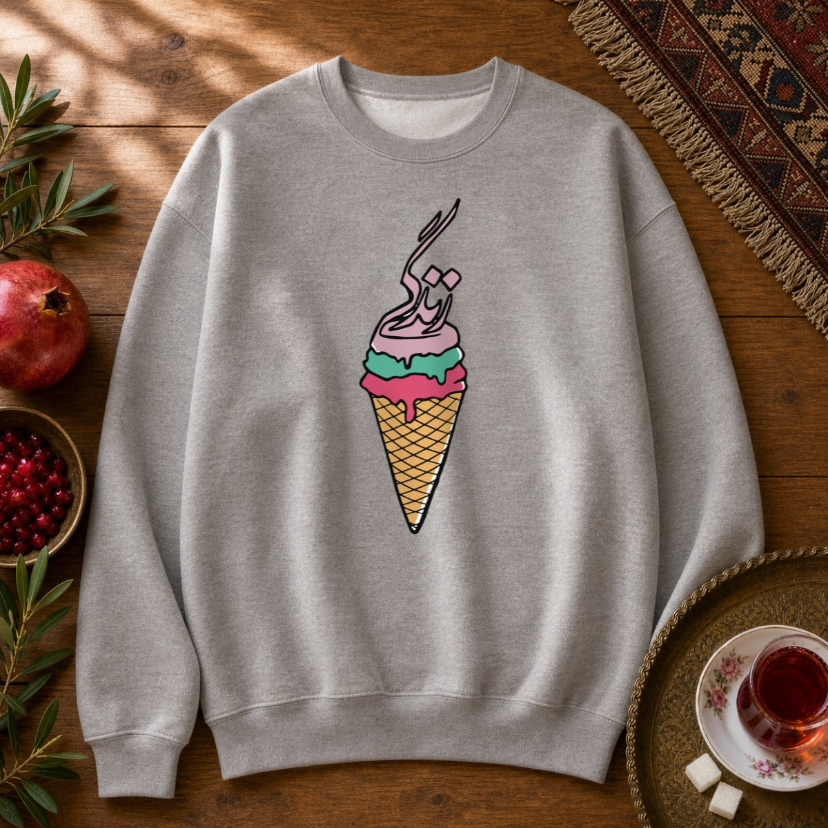 Life Ice Cream Sweatshirt - Sport Grey