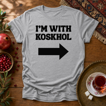 I'm with Koskhol - Left Unisex T-Shirt - Sport Grey