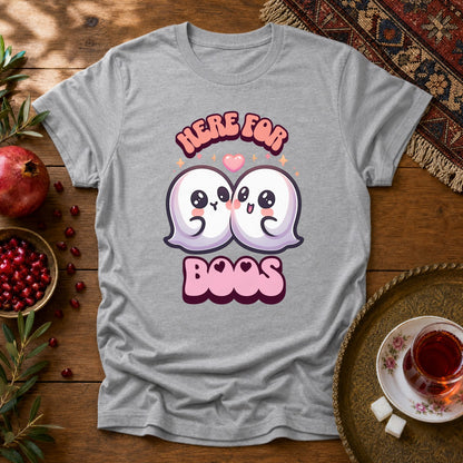 Here for Boos Unisex T-Shirt - Sport Grey