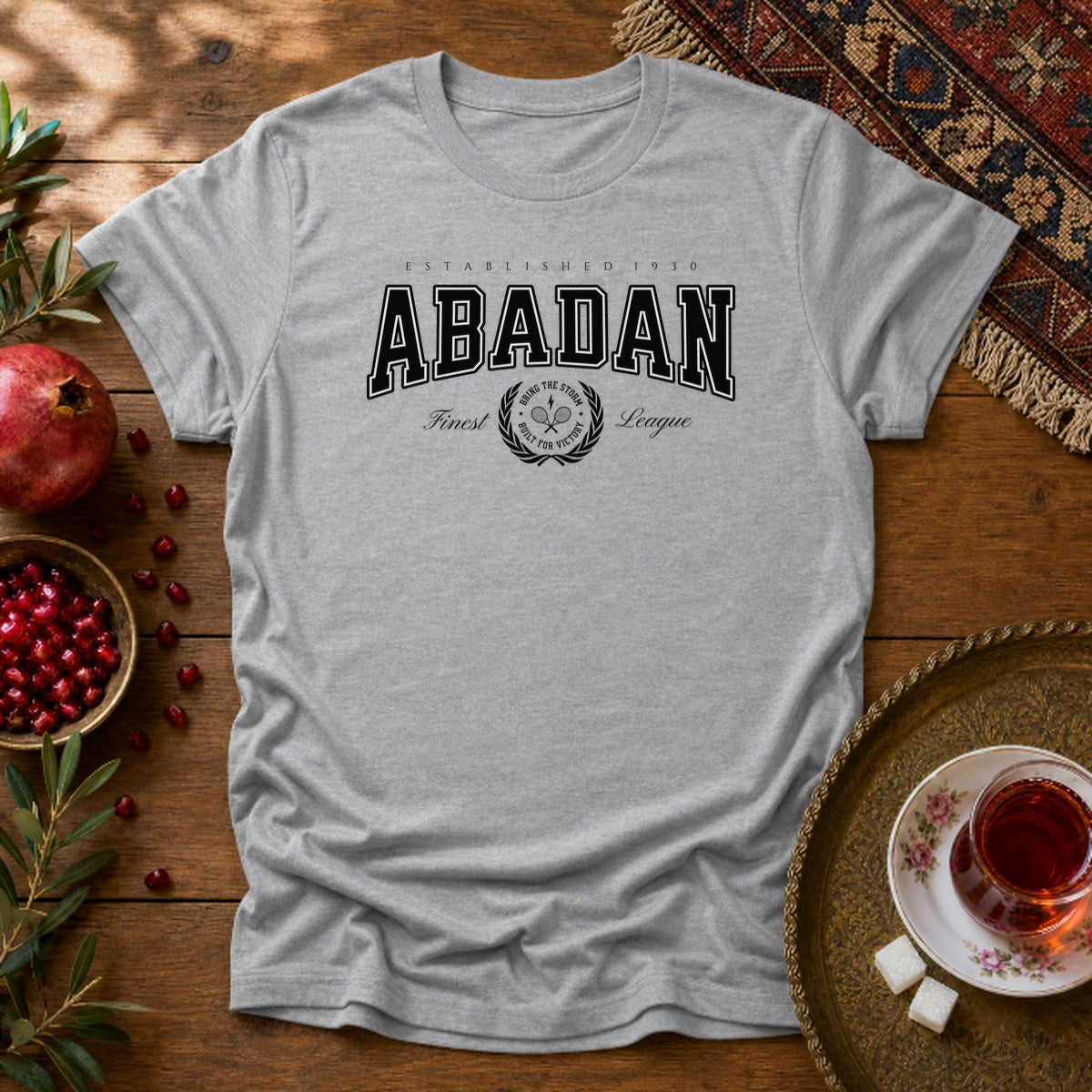 Abadan Tennis Club Unisex T-Shirt - Sport Grey