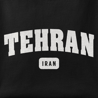 Close-up of the Tehran print showing ink detail on the fabric