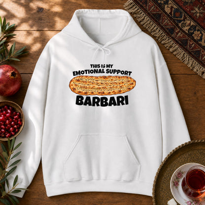 Emotional Support Barbari Hoodie - White