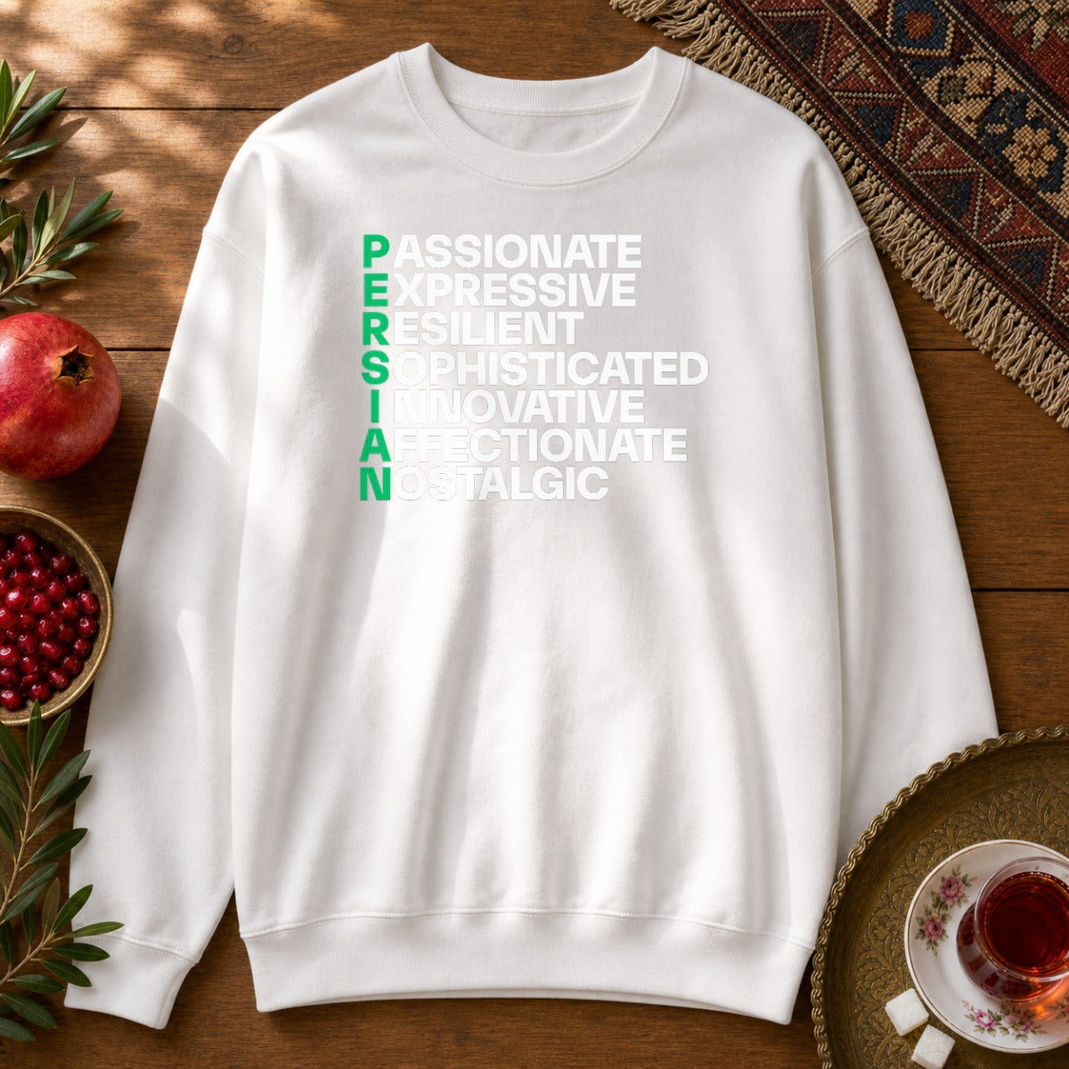 Persian Traits Sweatshirt - White