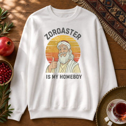 Zoroaster is my homeboy Sweatshirt - White