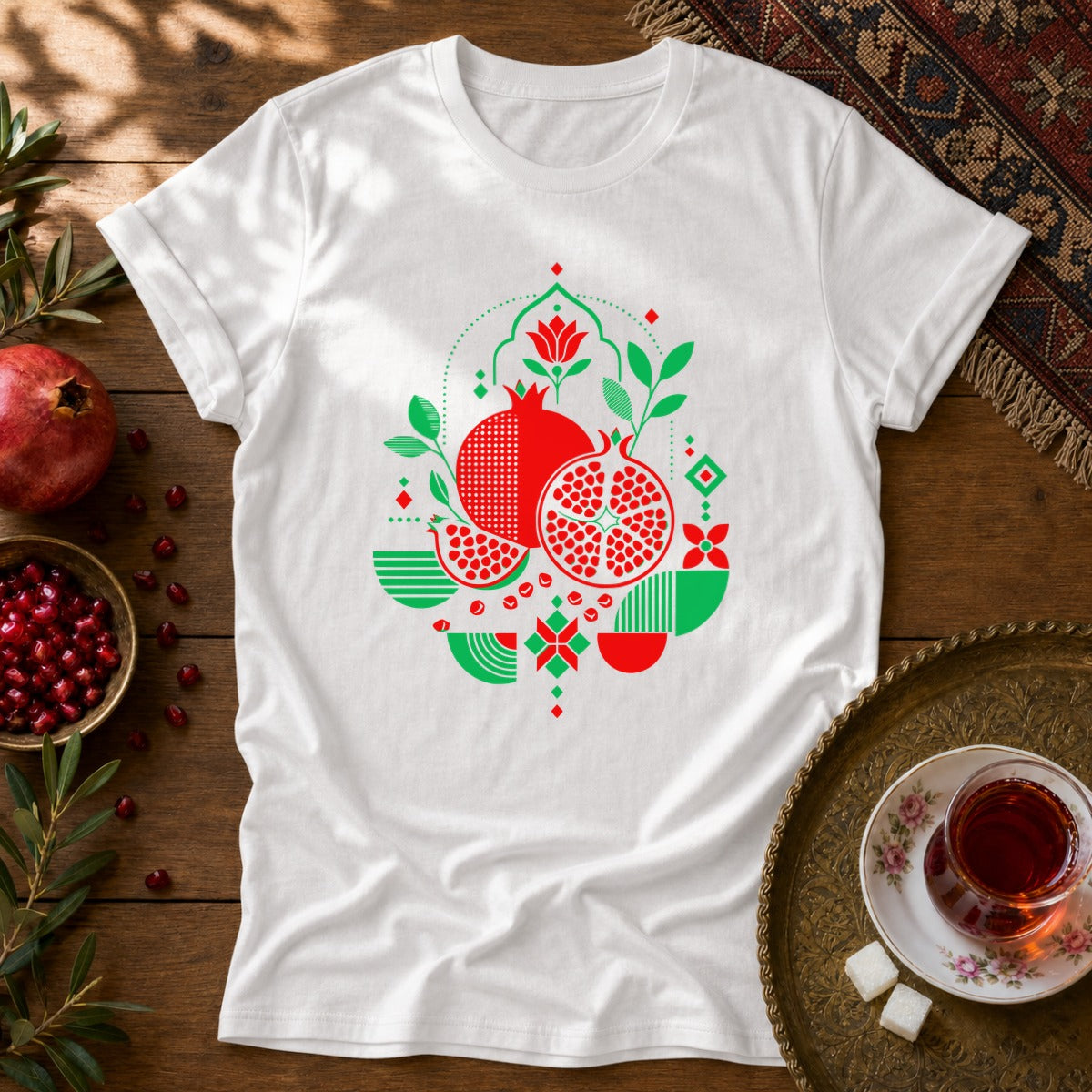 Pomegranate Unisex T-Shirt - White