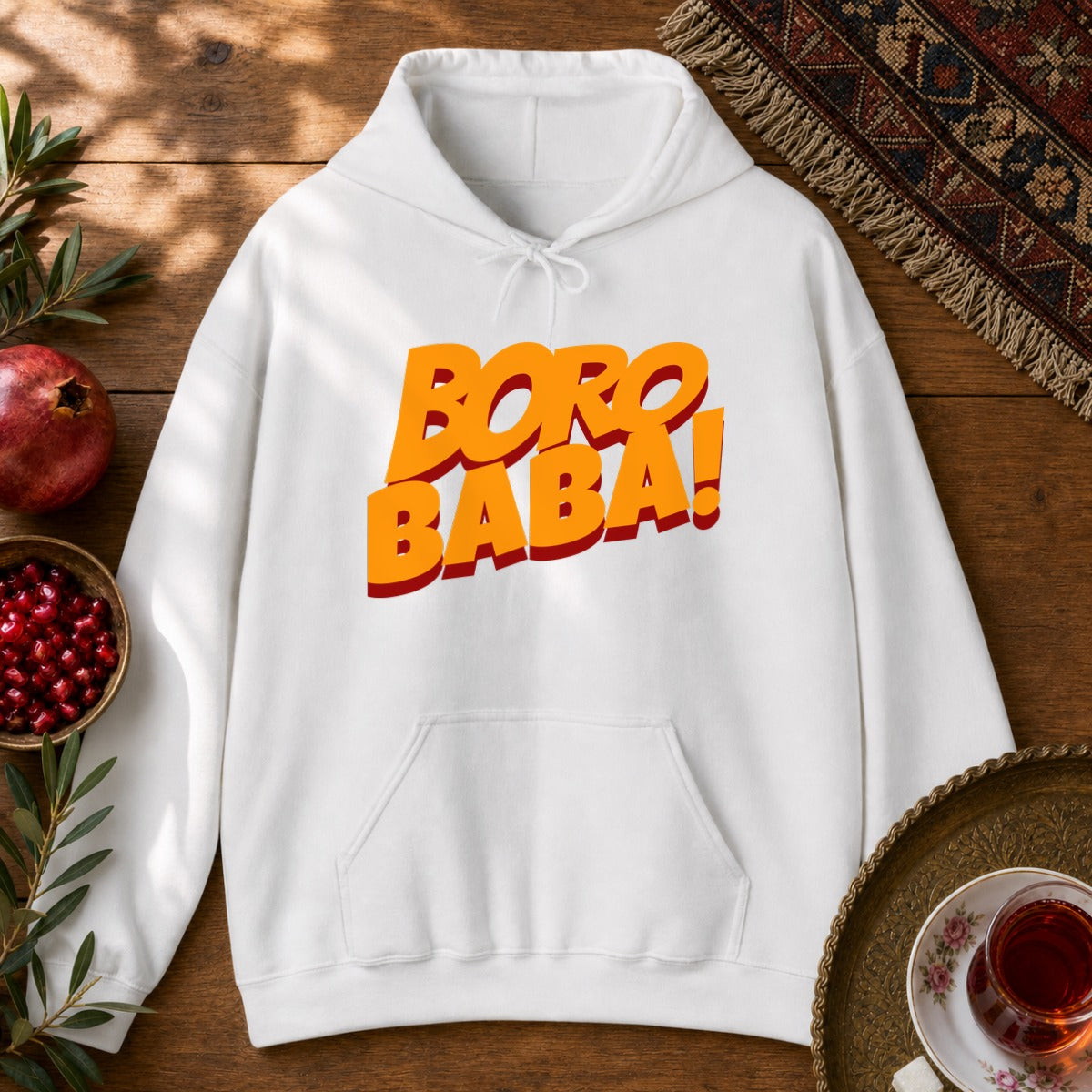 Boro Baba Hoodie - White