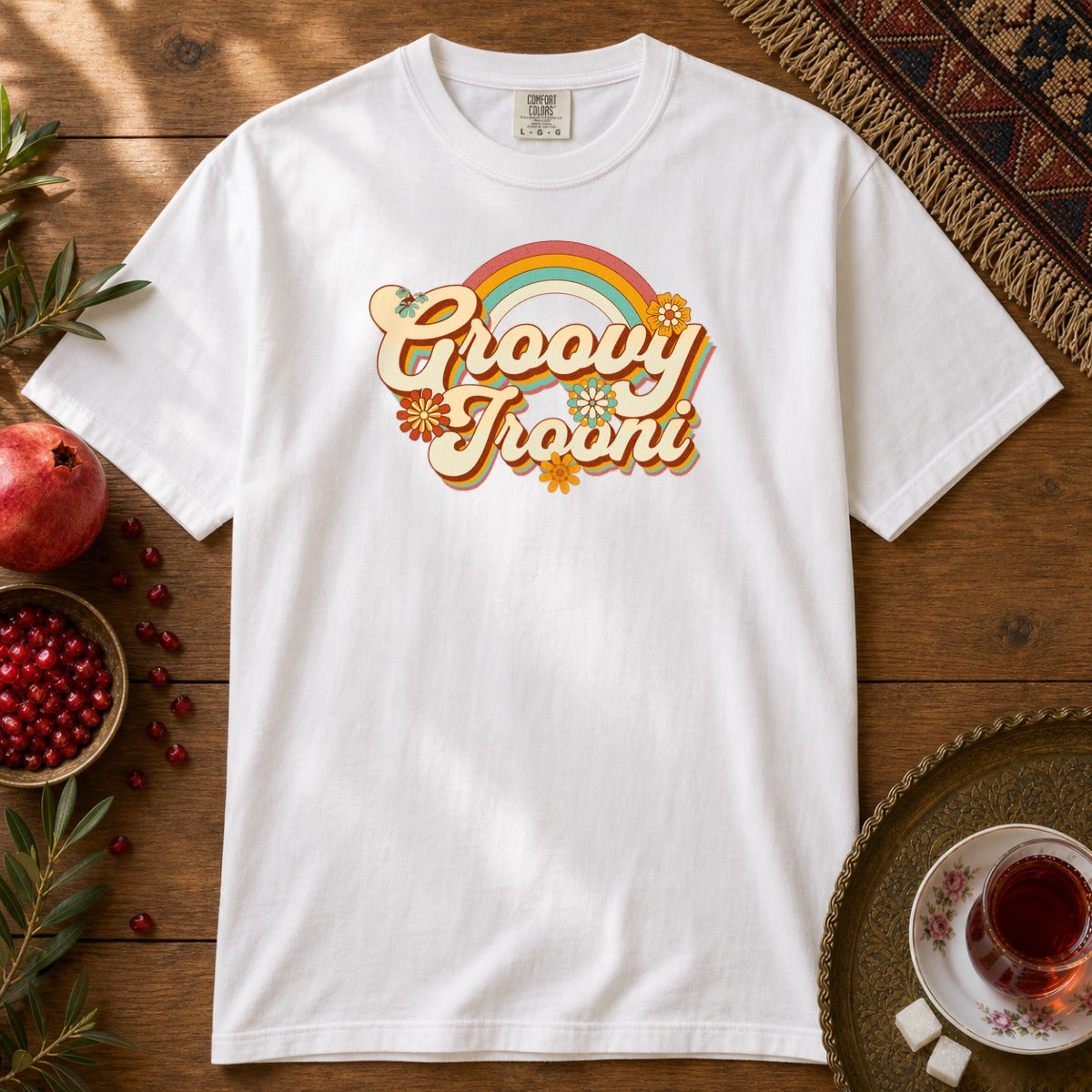 Groovy Irooni Premium Tee - White