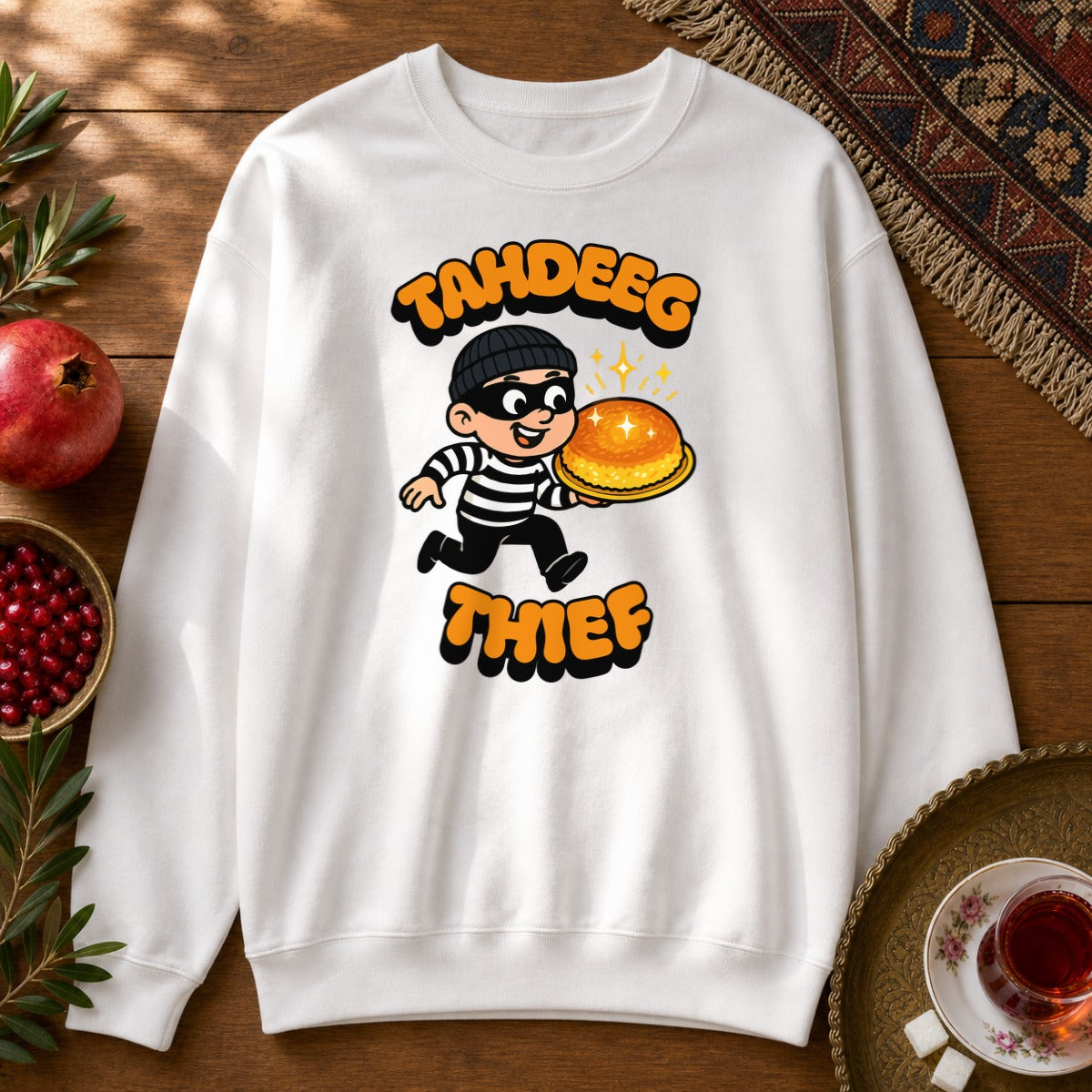 Tahdeeg Thief Sweatshirt - White