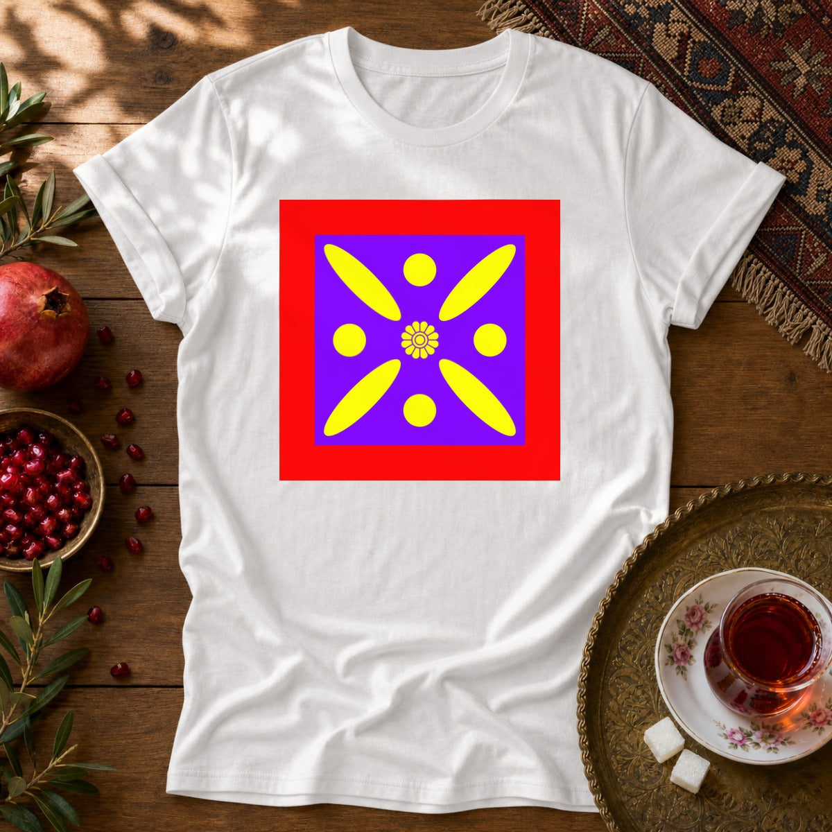 Derafshe Kaviani Unisex T-Shirt - White