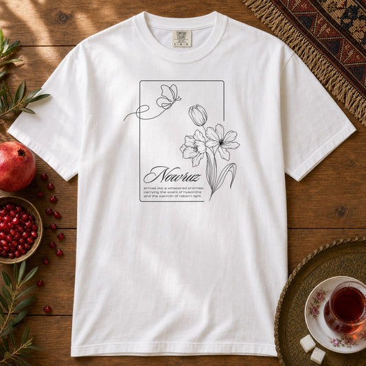 Nowruz Poem Premium Tee - White