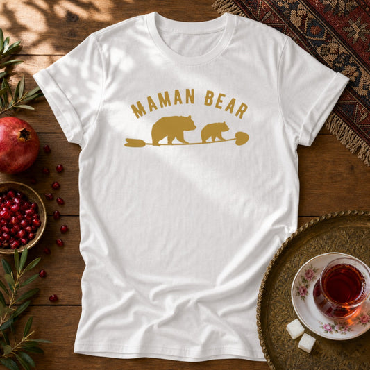 Maman Bear Unisex T-Shirt - White