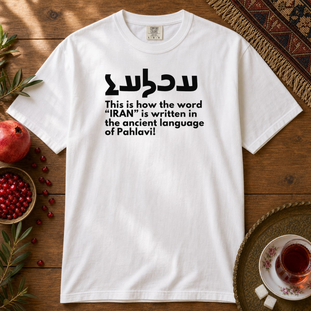 Write Iran Ancient Way Premium Tee - White
