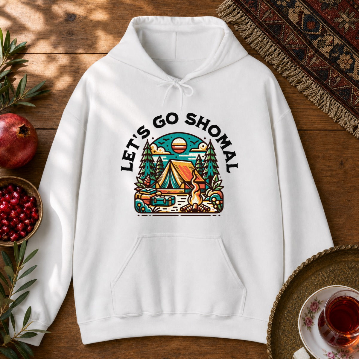 Let's Go Shomal Hoodie - White