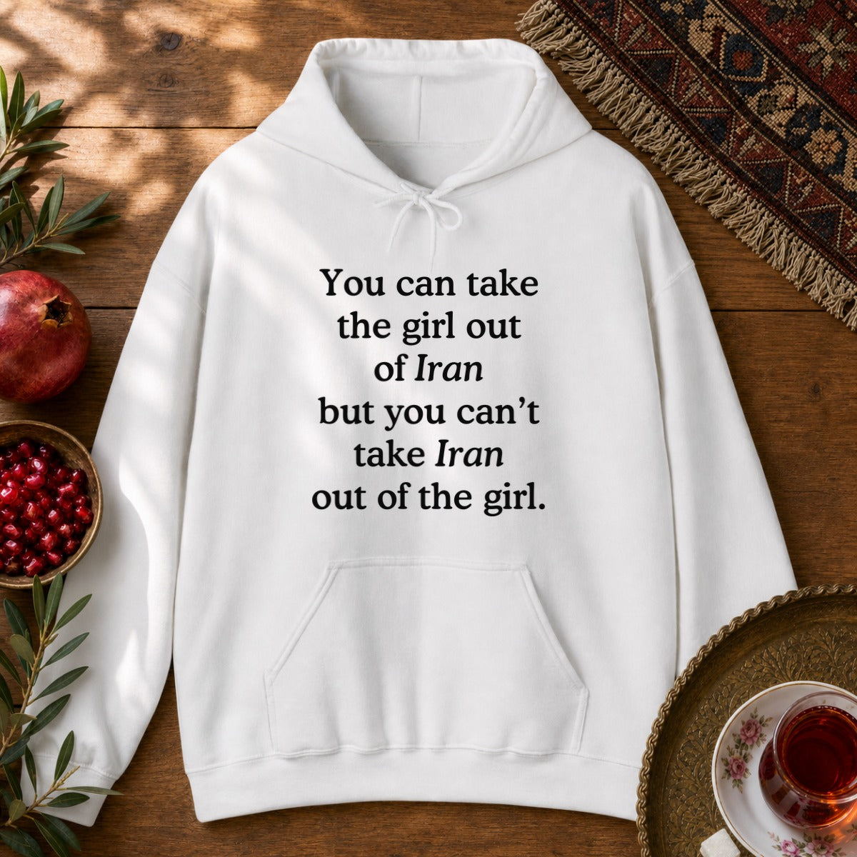 Girl out of Iran Hoodie - White