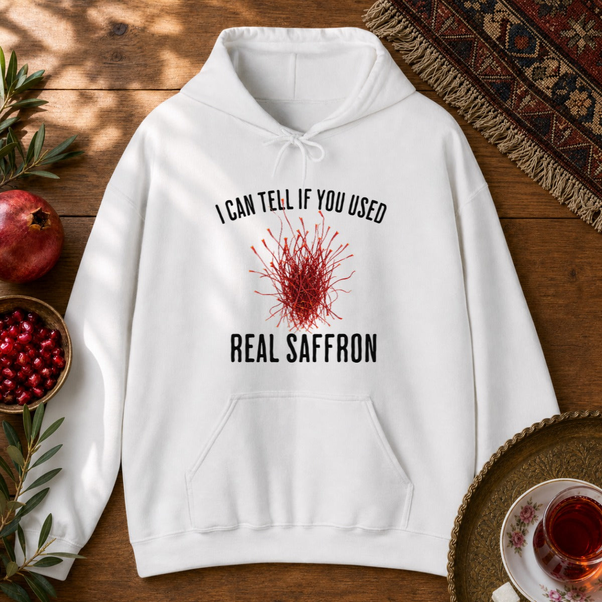 Real Saffron Hoodie - White