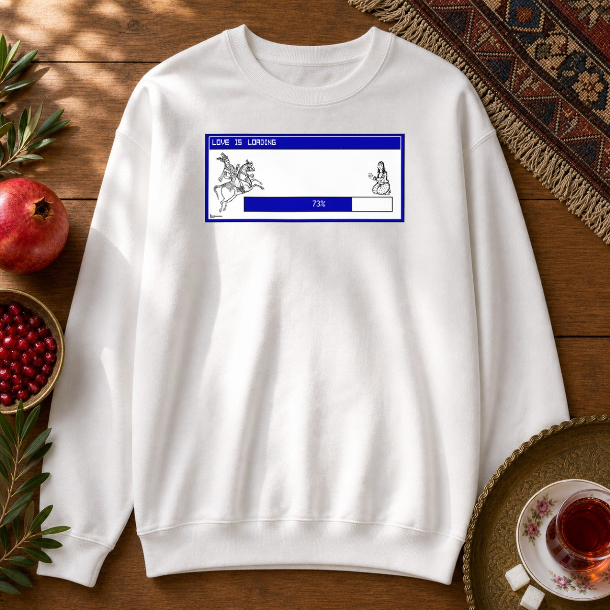 Love is Loading Sweatshirt - White