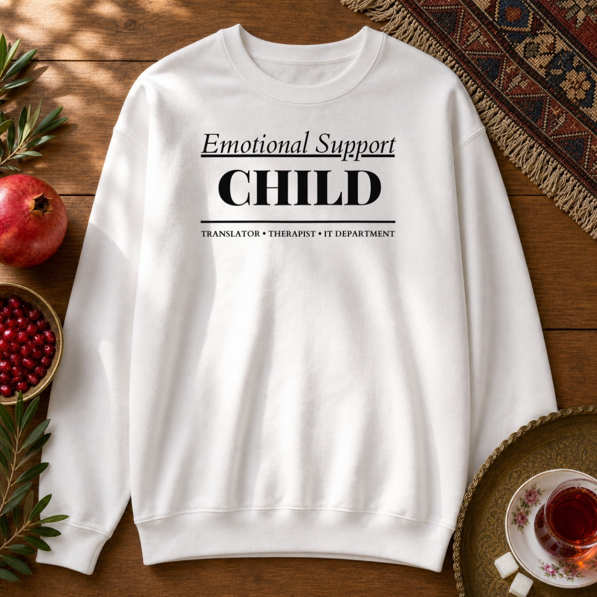 Emotional Support Child Sweatshirt - White