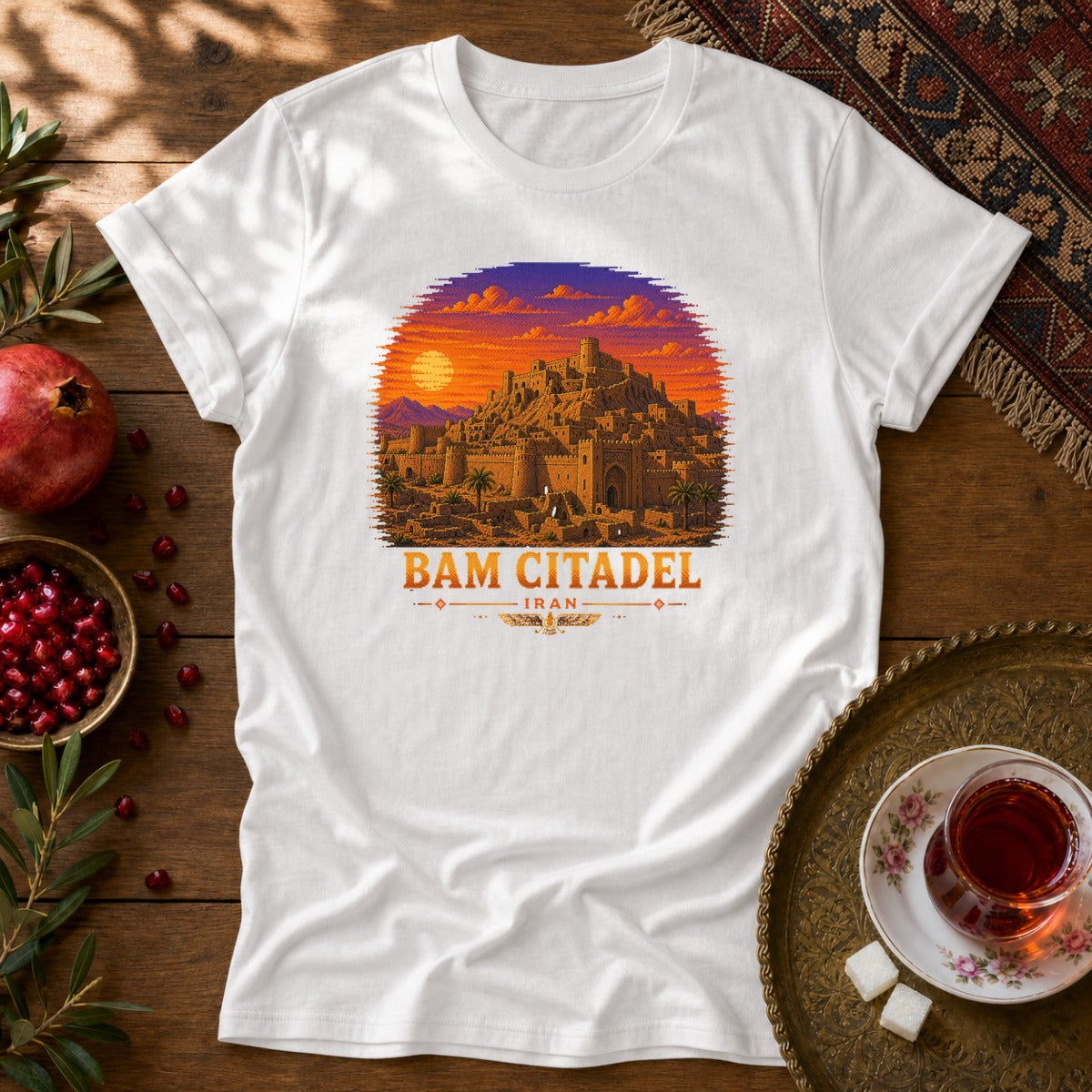 Bam Citadel - Pixel Art Unisex T-Shirt - White