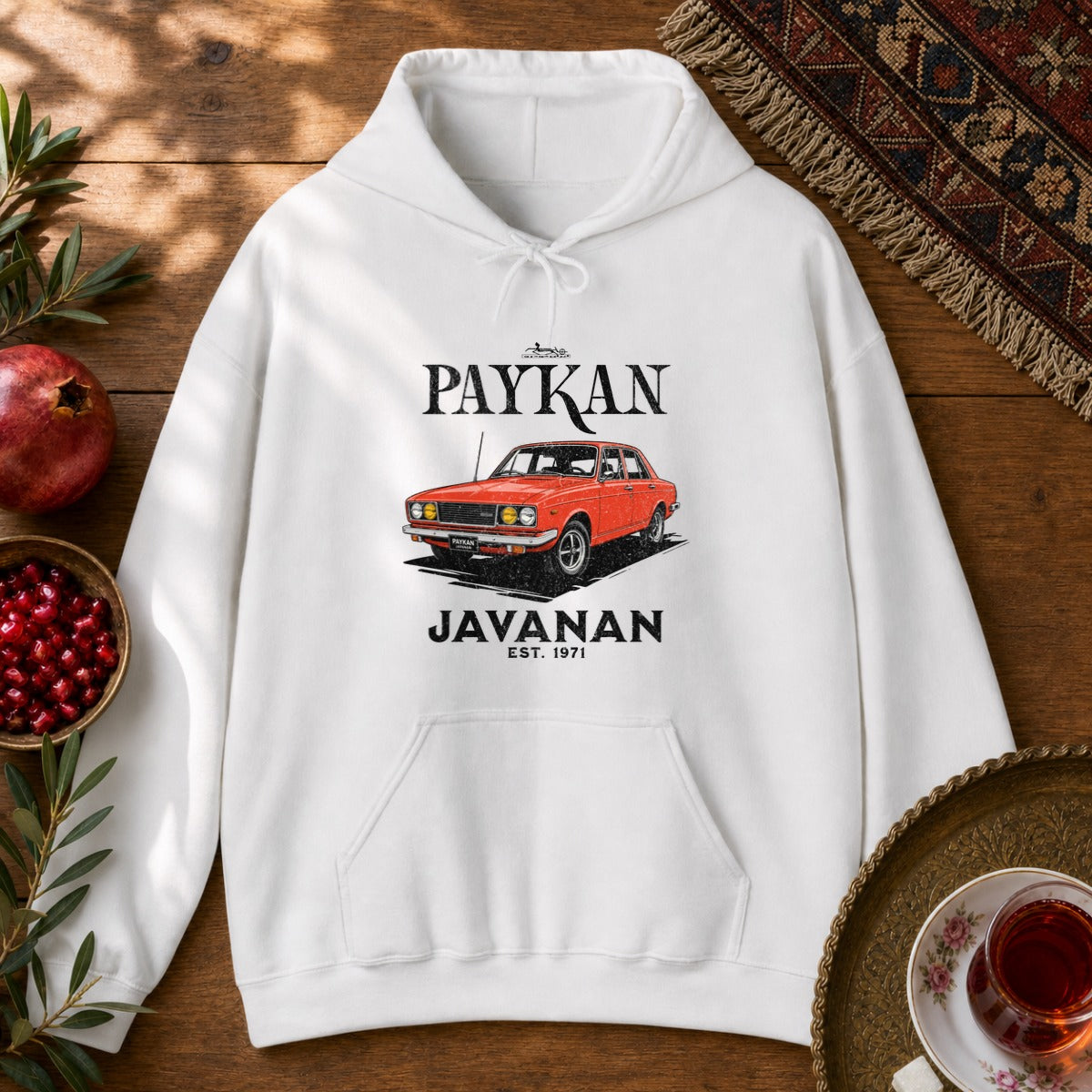 Paykan Javanan Hoodie - White
