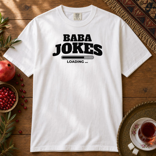 Baba Jokes Loading Premium Tee - White