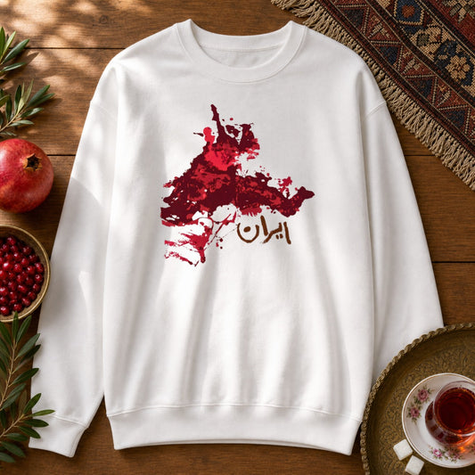 Iran in Blood Sweatshirt - White