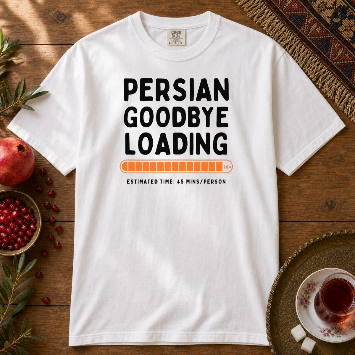 Persian Goodbye Loading Premium Tee - White