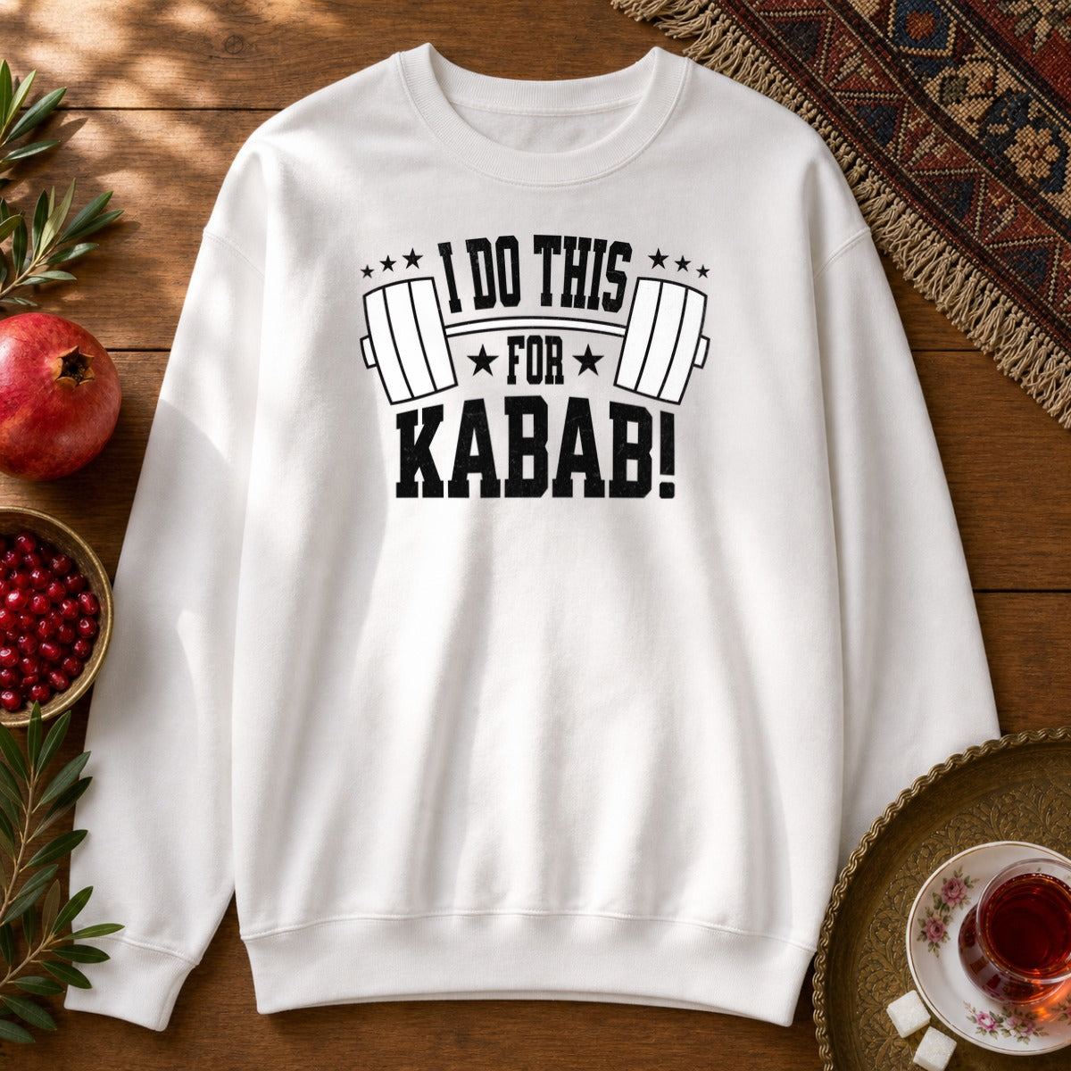 I do this for Kabab! Sweatshirt - White