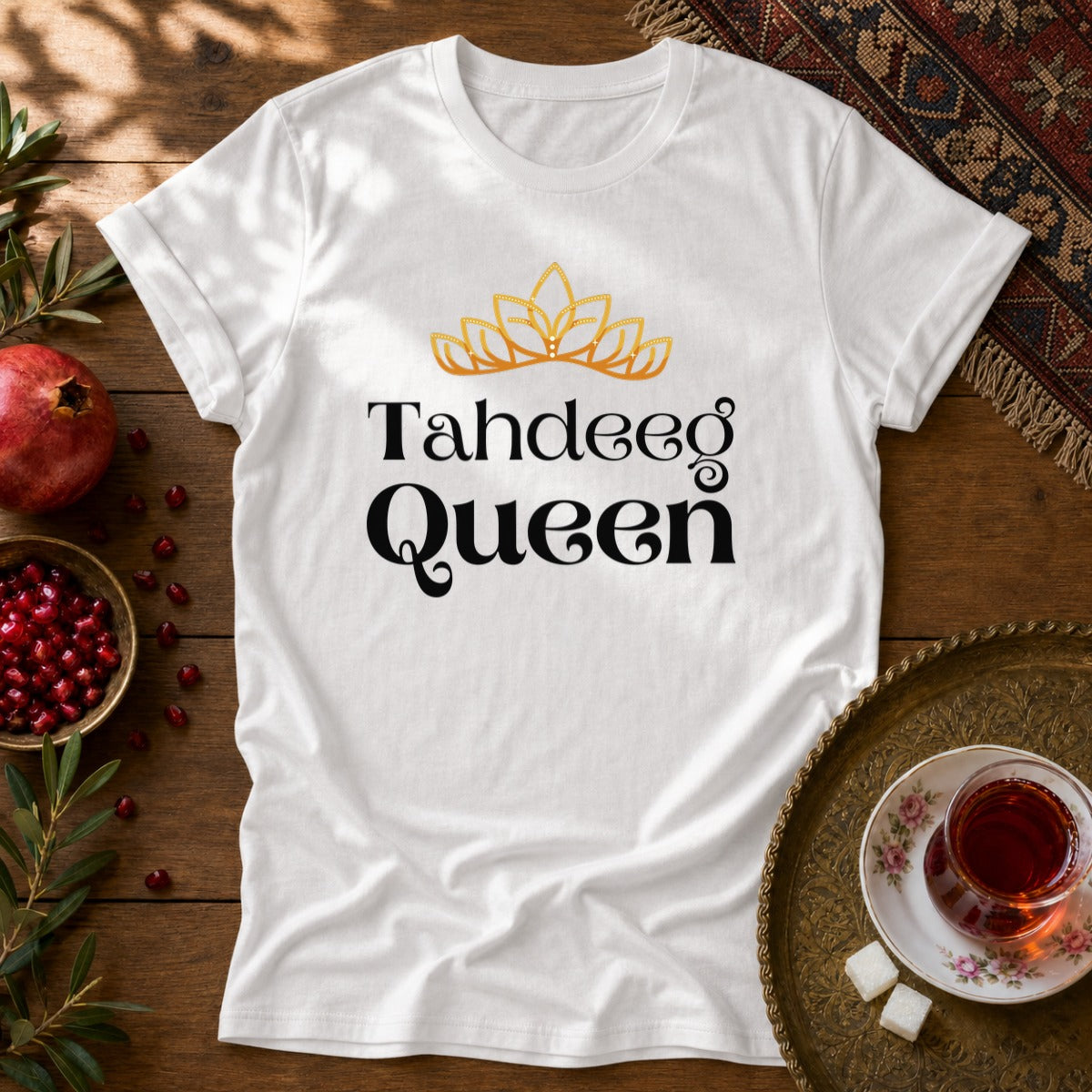 Tahdeeg Queen Unisex T-Shirt - White