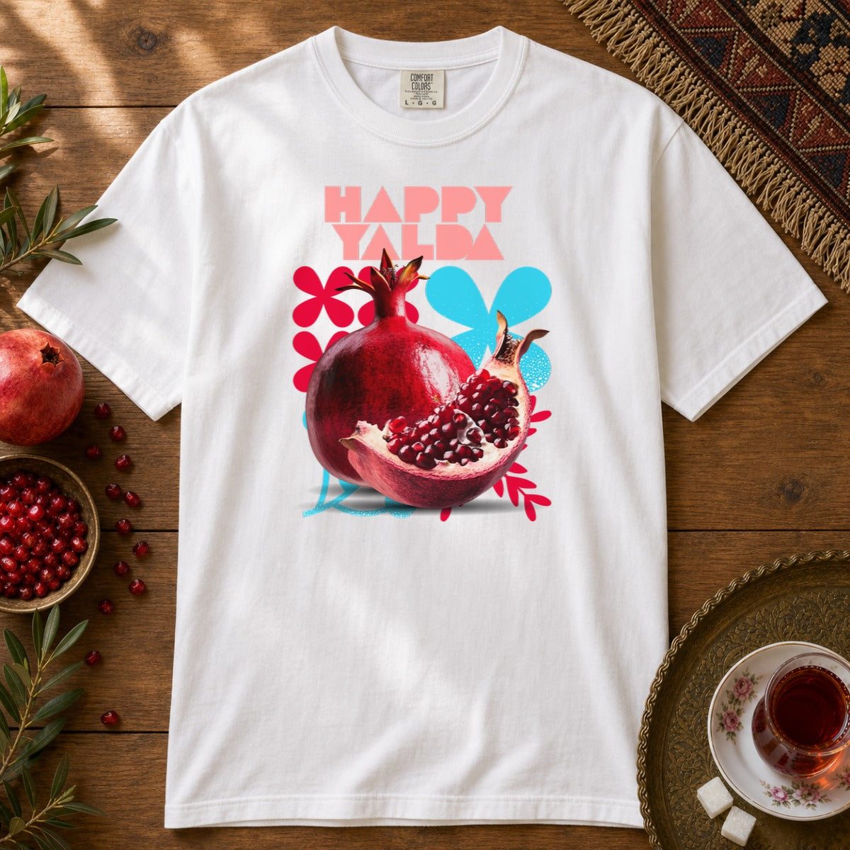 Happy Yalda Premium Tee - White