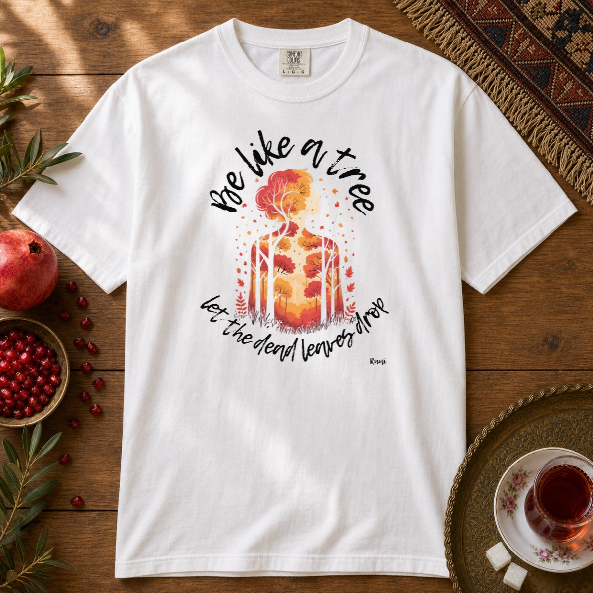 Be Like a Tree - Rumi Premium Tee - White